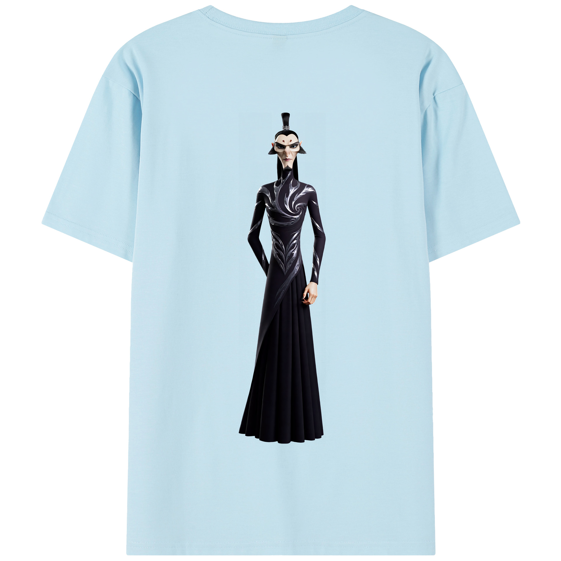 （画像用） Ne Zha 2 ナタ 魔童の大暴れ 綿100％半袖Tシャツ（背面プリント）